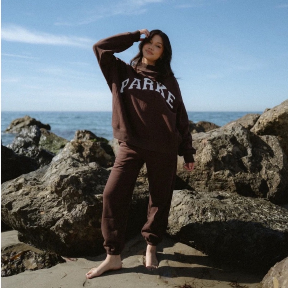 PARKE Brown Sweat SET - Both Mockneck Sweatshirt and Sweatpants